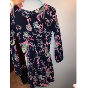 Floral romper with zipper pockets